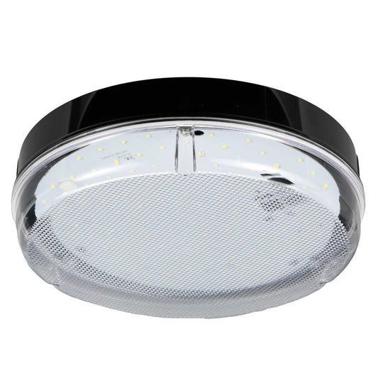 Xcite X1 8W - 16W LED CCT Circular Bulkhead Black / Prismatic