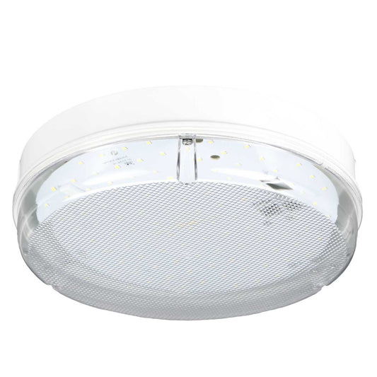 Xcite X1 8W - 16W LED CCT Circular Emergency Bulkhead White / Prismatic