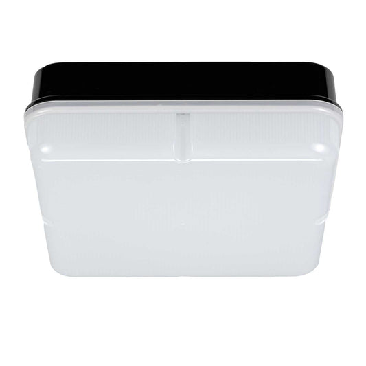 Xcite X1 8W - 16W LED CCT Square Emergency Bulkhead Black / Opal