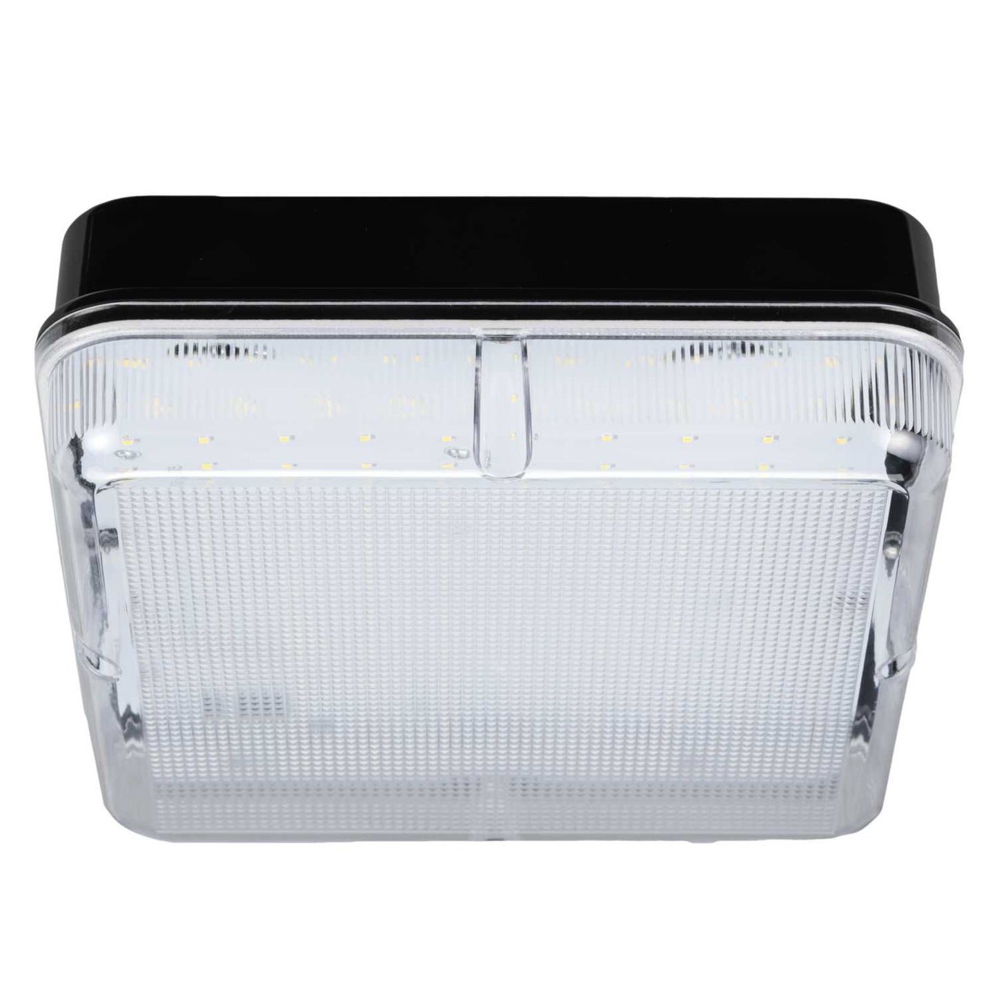 Xcite X1 8W - 16W LED CCT Square Bulkhead Black / Prismatic