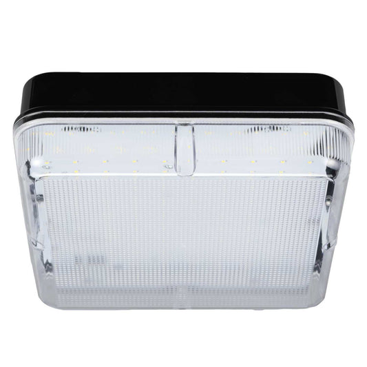Xcite X1 8W - 16W LED CCT Square Bulkhead Black / Prismatic