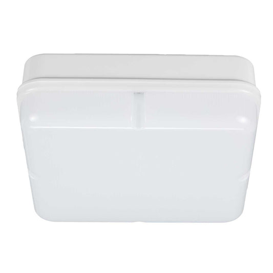 Xcite X1 8W - 16W LED CCT Square Emergency Bulkhead White / Opal
