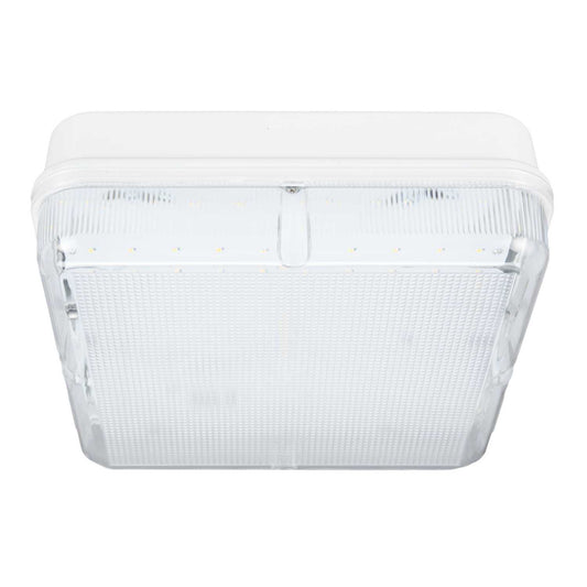 Xcite X1 8W - 16W LED CCT Square Bulkhead White / Prismatic