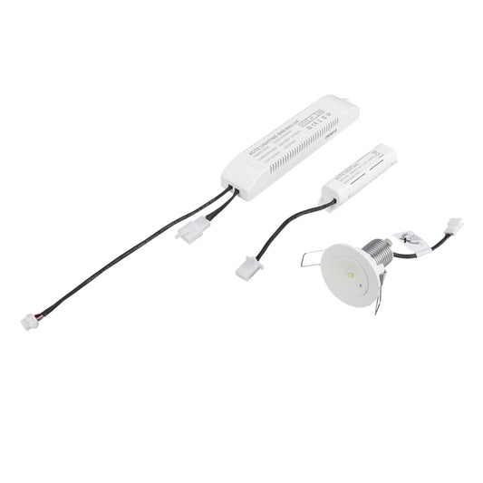 Xcite 1W LED Recessed Emergency Downlight with Self Test