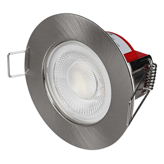 Xcite FRD Mini 6W LED CCT Dimmable Fire Rated Downlight Satin Nickel