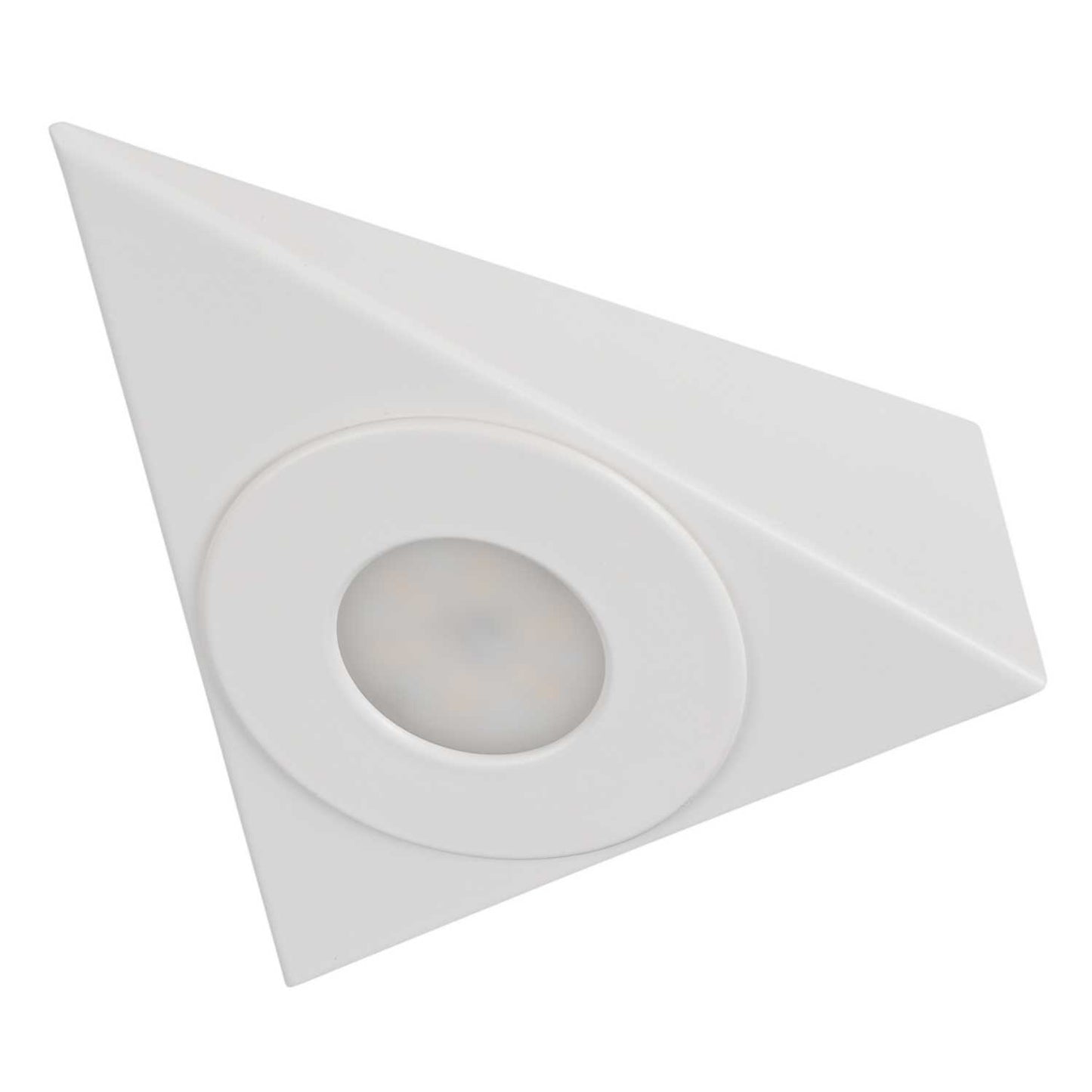 Xcite 3W LED Triangle Recessed or Surface CCT Cabinet Light White
