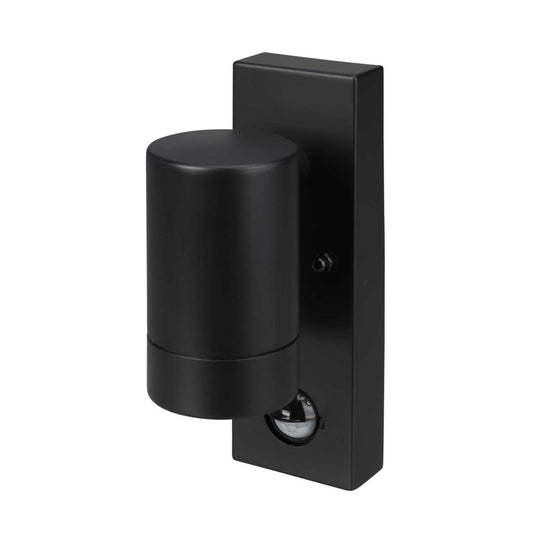 Xcite GU10 Down Wall Light Black with PIR