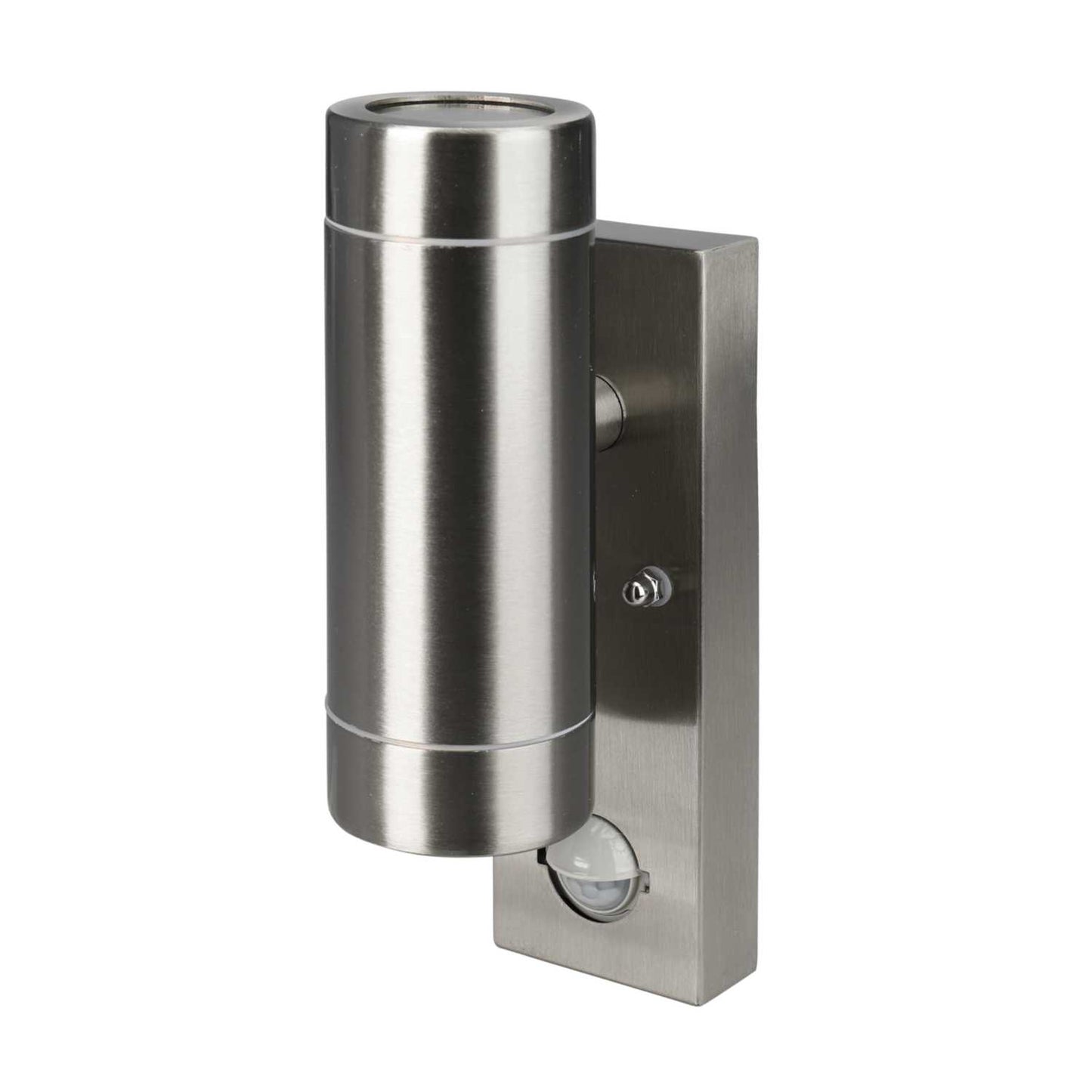 Xcite GU10 Up / Down Wall Light Stainless Steel with PIR