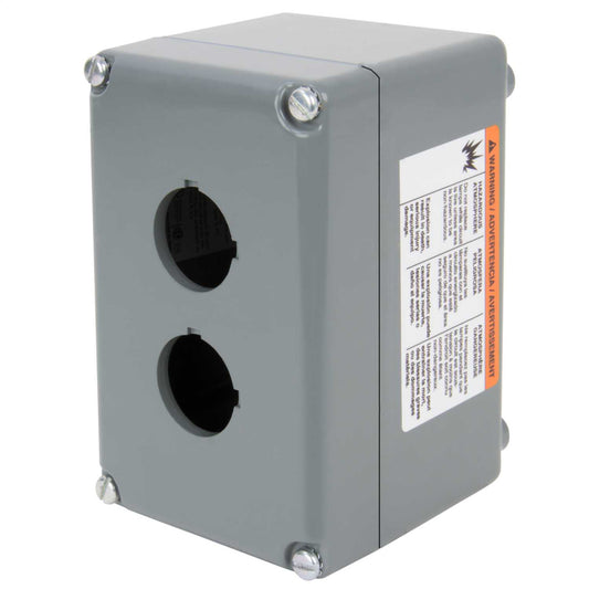 Schneider Harmony 9001 2 Way Die Cast Empty Pushbutton Station Grey IP66