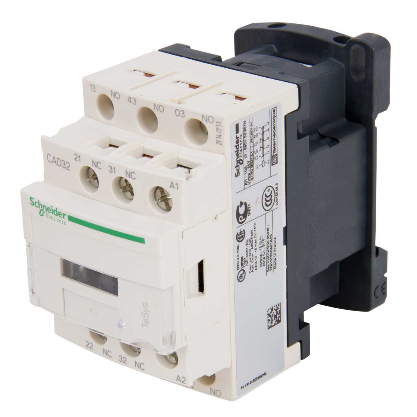 Schneider TeSys 110V AC 10A Control Relay 3 NO + 2 NC Contacts