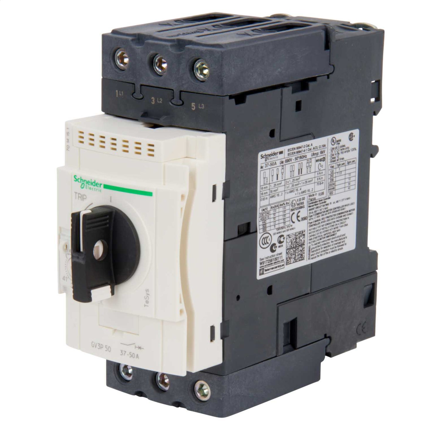 Schneider TeSys 50A Thermal Magnetic Circuit Breaker 690V