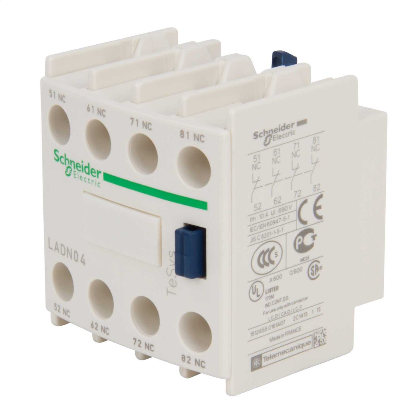 Schneider TeSys Auxiliary Contact Block 4 NC Contacts