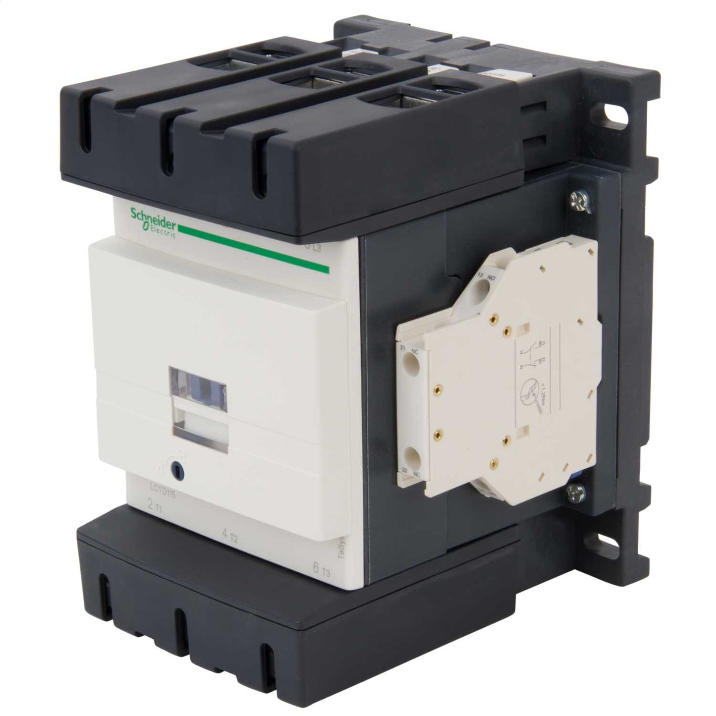 Schneider TeSys 115A Contactor 3 Pole 3 NO Contacts 110V AC Coil
