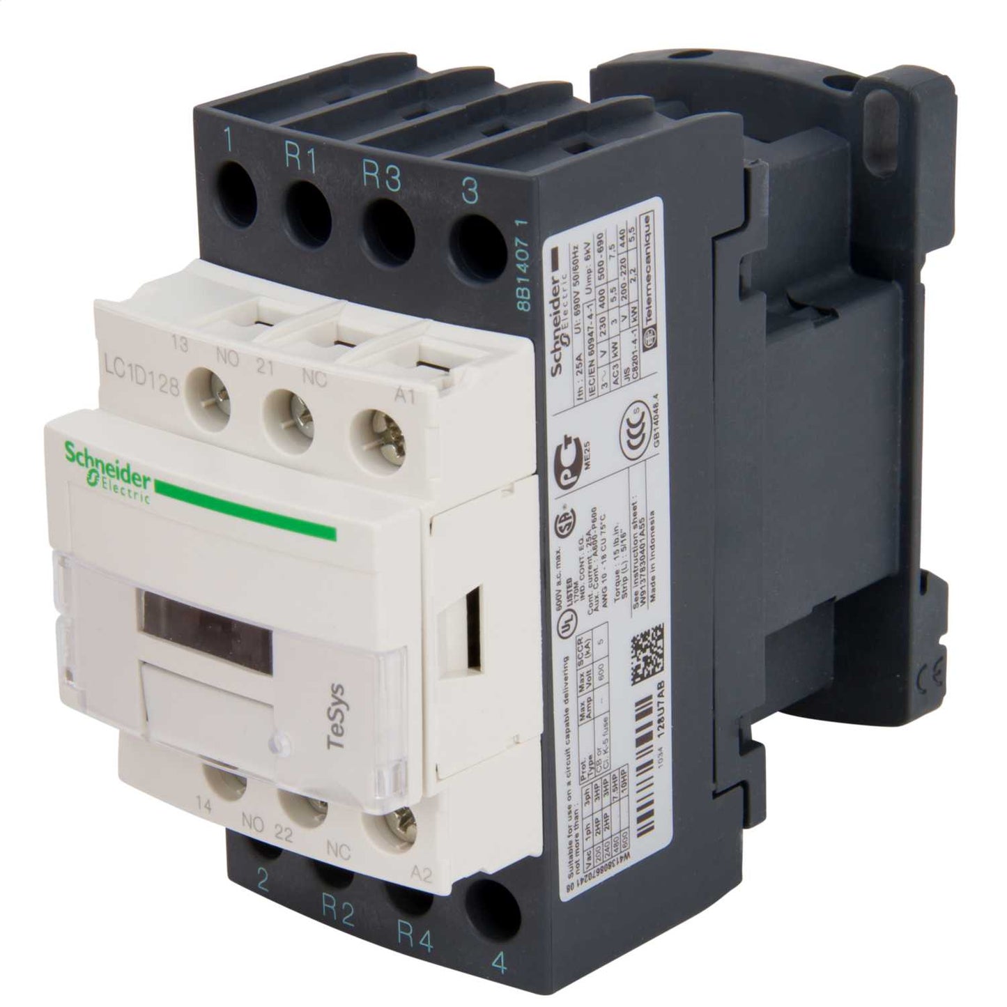 Schneider TeSys 25A Contactor 4 Pole 2 NO + 2 NC Contacts 240V AC Coil