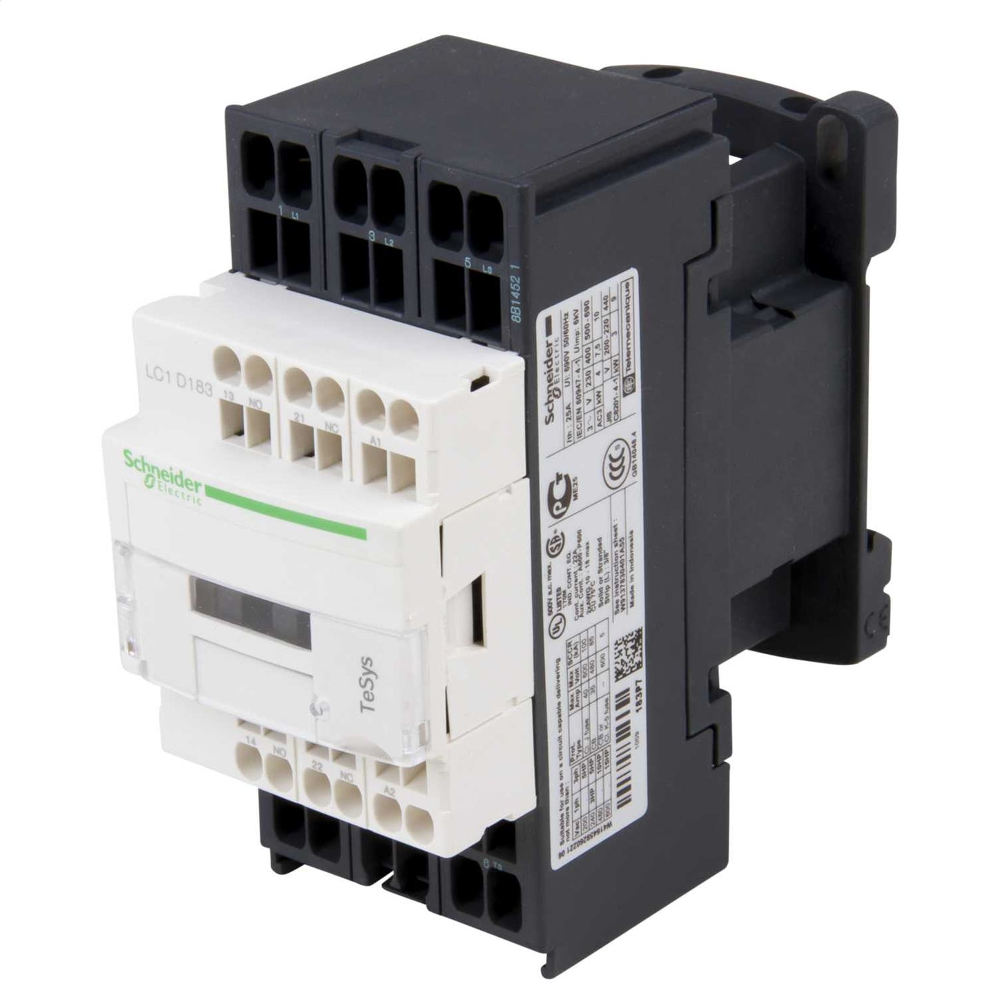 Schneider TeSys 18A Contactor 3 Pole 3 NO Contacts 230V AC Coil
