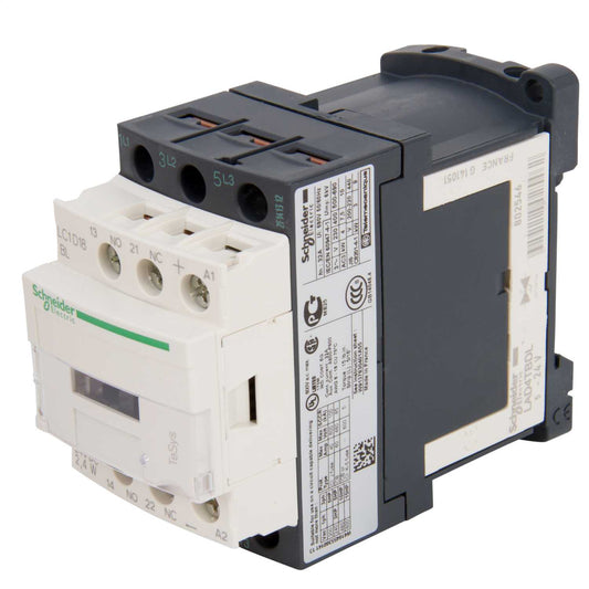 Schneider TeSys 18A Contactor 3 Pole 3 NO Contacts 24V DC Coil (Low Consumption Coil)