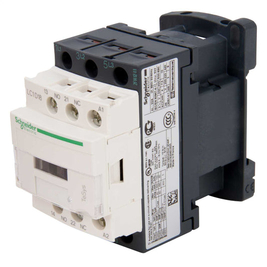 Schneider TeSys 18A Contactor 3 Pole 3 NO Contacts 240V AC Coil