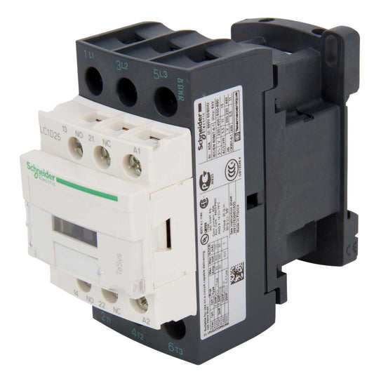 Schneider TeSys 25A Contactor 3 Pole 3 NO Contacts 110V AC Coil
