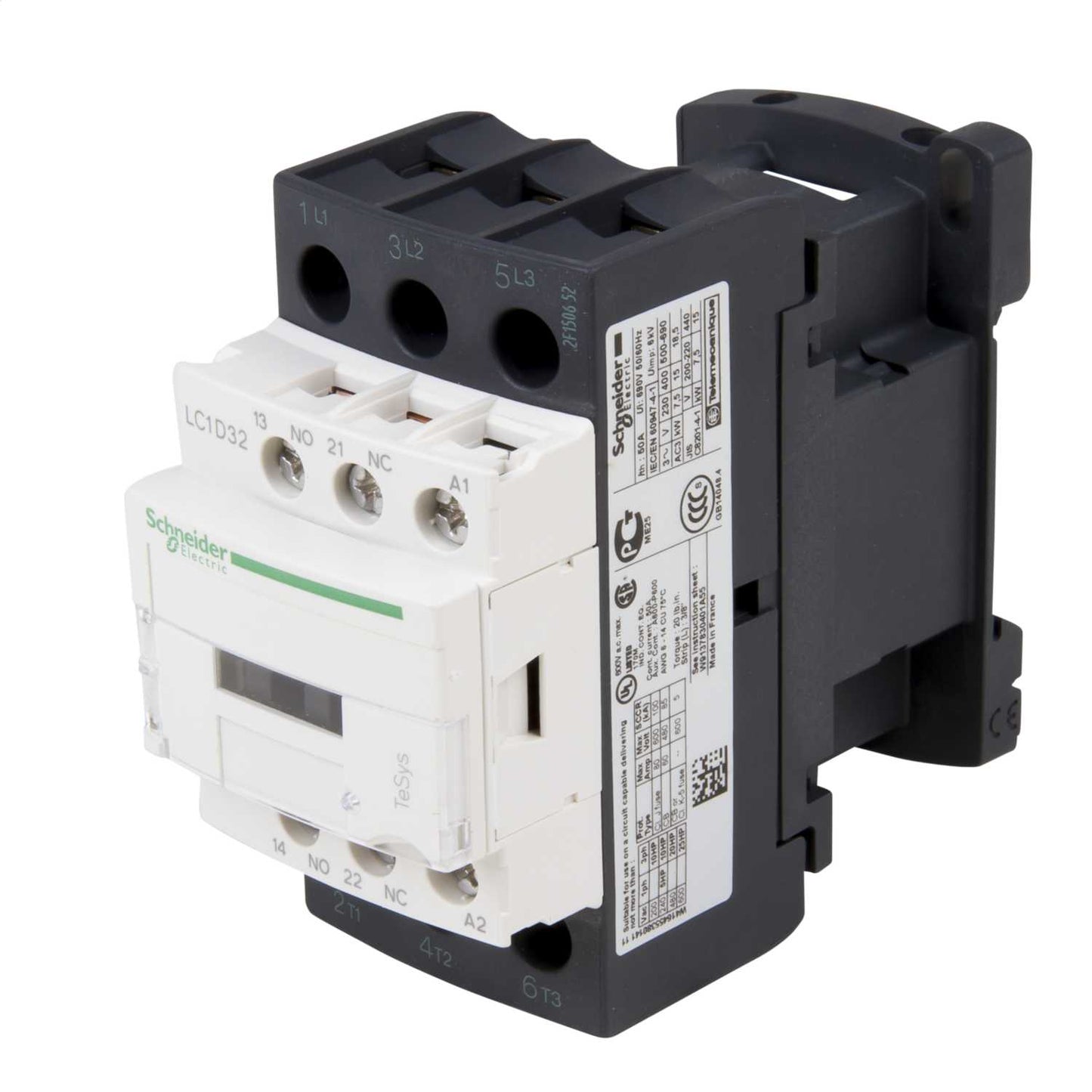 Schneider TeSys 32A Contactor 3 Pole 3 NO Contacts 48V AC Coil