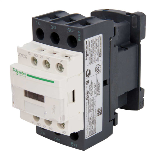 Schneider TeSys 32A Contactor 3 Pole 3 NO Contacts 110V AC Coil