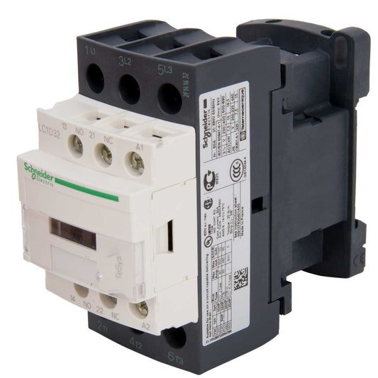Schneider TeSys 32A Contactor 3 Pole 3 NO Contacts 230V AC Coil