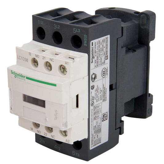 Schneider TeSys 38A Contactor 3 Pole 3 NO Contacts 415V AC Coil