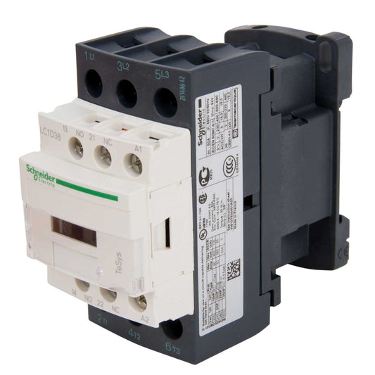 Schneider TeSys 38A Contactor 3 Pole 3 NO Contacts 230V AC Coil