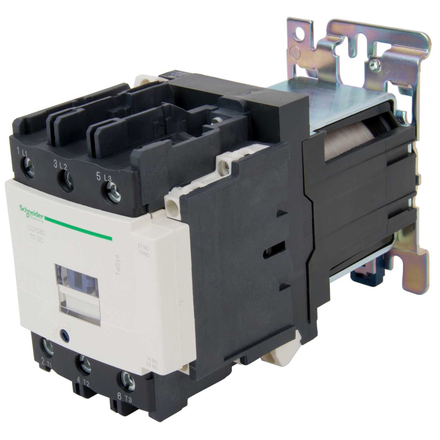 Schneider TeSys 80A Contactor 3 Pole 3 NO Contacts 24V DC Coil