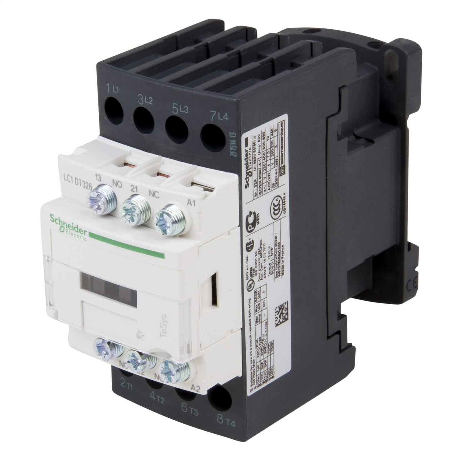 Schneider TeSys 32A Contactor 4 Pole 4 NO Contacts 24V AC Coil