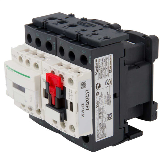 Schneider TeSys 32A Reversing Contactor 3 Pole 3 NO Contacts 110V AC Coil