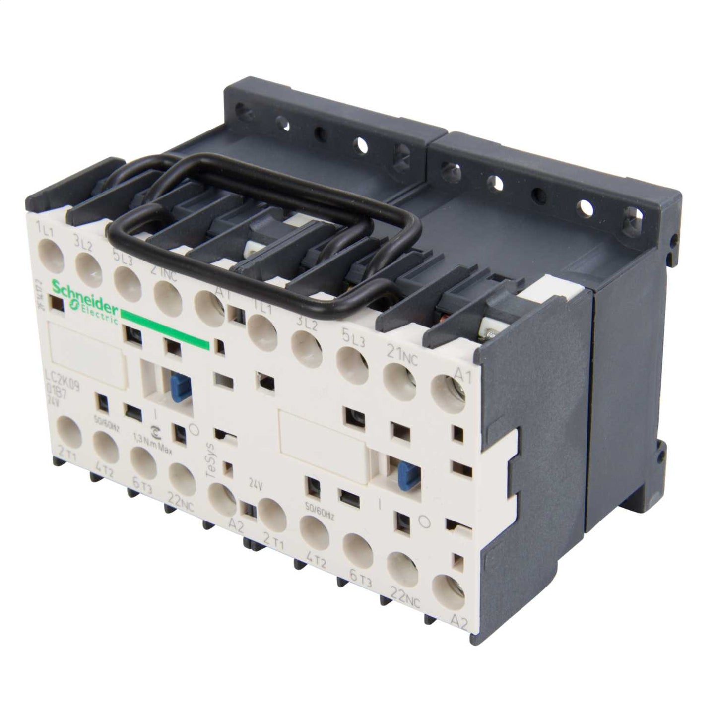 Schneider TeSys 6A Reversing Contactor 3 Pole 3 NO Contacts 24V AC Coil