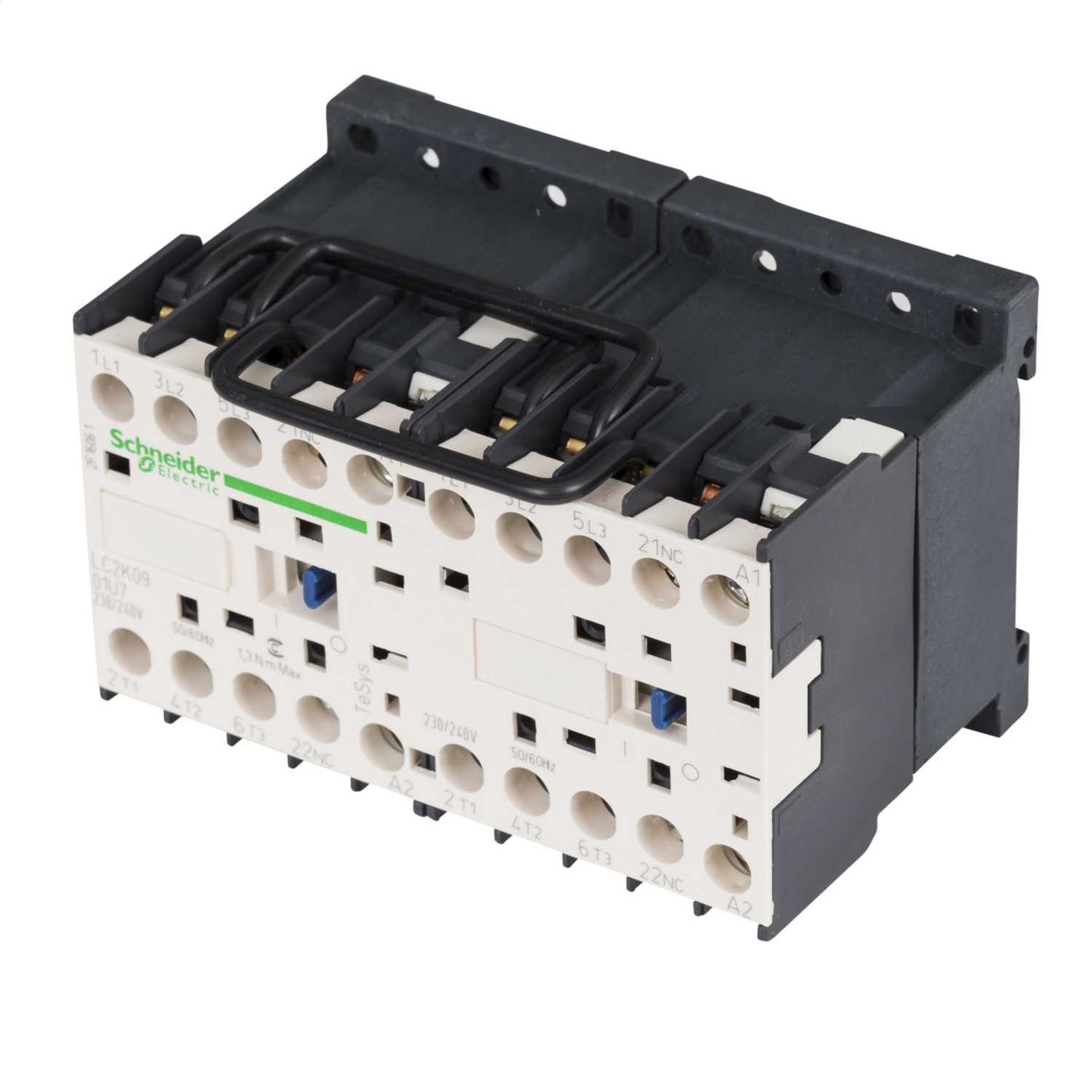 Schneider TeSys 9A Reversing Contactor 3 Pole 3 NO Contacts 230V AC Coil