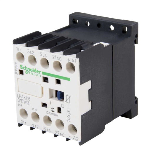 Schneider TeSys 6A Contactor 3 Pole 3 NO Contacts 24V DC