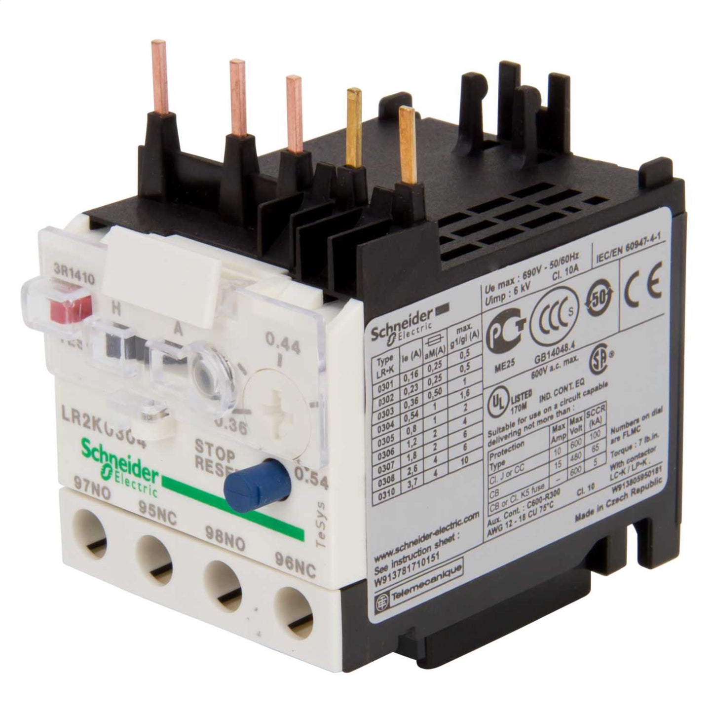 Schneider TeSys 0.36 - 0.54A Differential Thermal Overload Relay