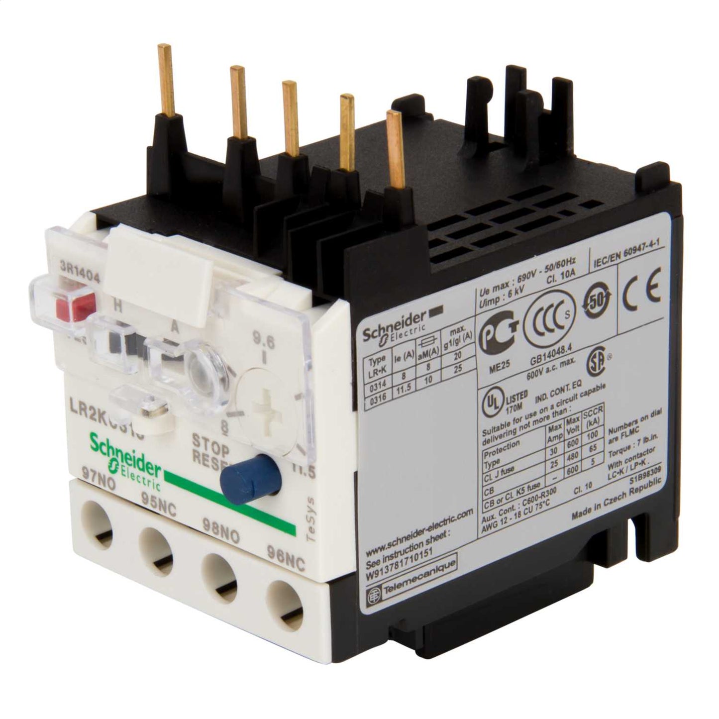 Schneider TeSys 8 - 11.5A Differential Thermal Overload Relay