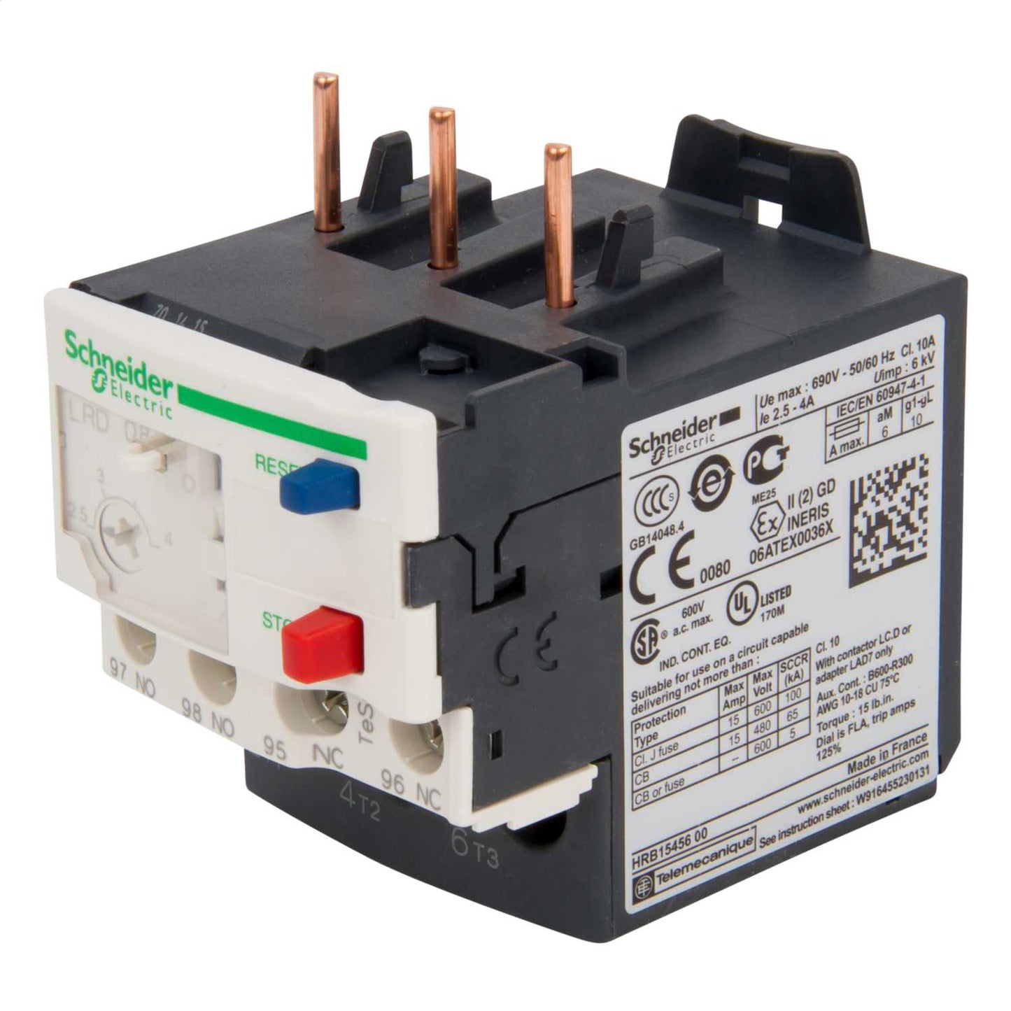 Schneider TeSys 2.5 - 4.0A Thermal Overload Relay