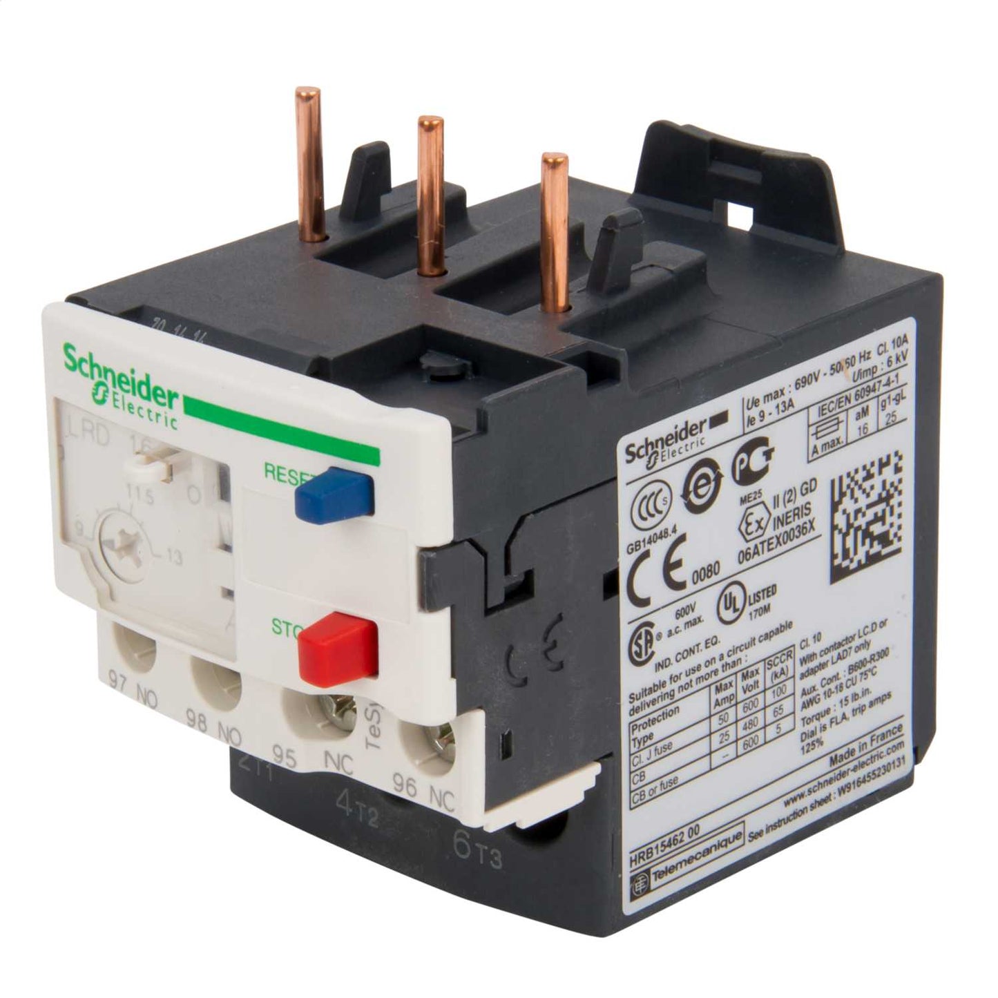Schneider TeSys 9.0 - 13A Thermal Overload Relay