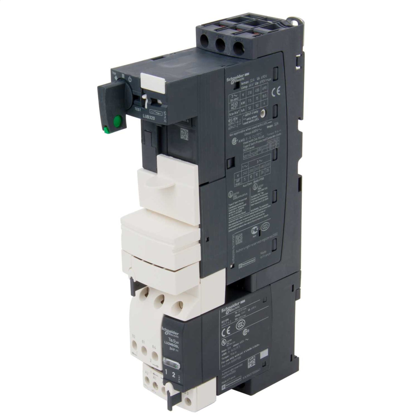 Schneider TeSys 32A Reversing Power Base 3 Pole 24V DC Control