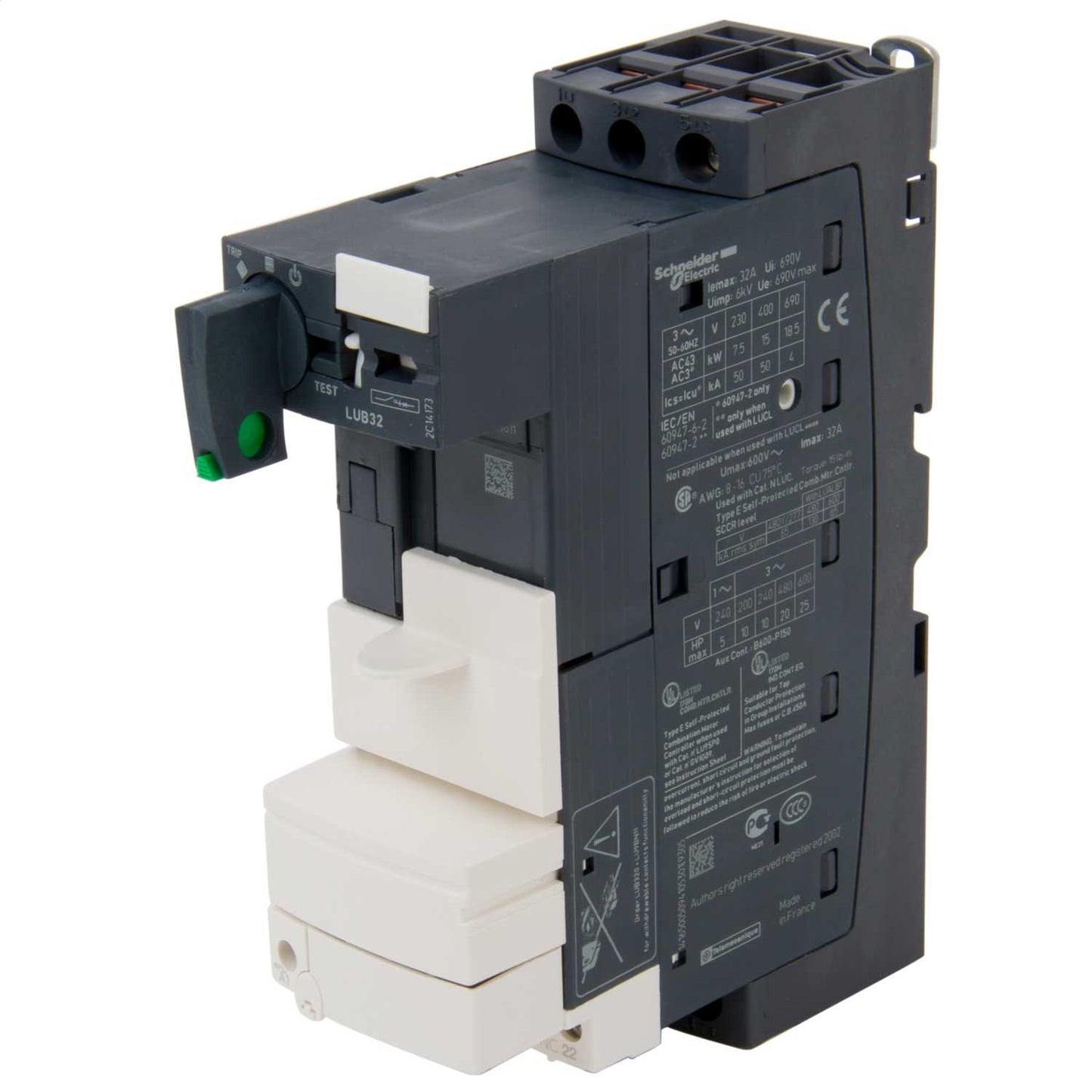 Schneider TeSys 32A 3 Pole Non Reversing Power Base