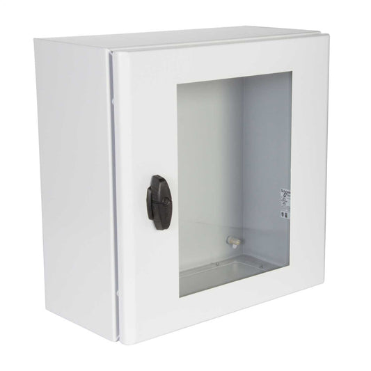 Schneider PanelSet 400mm x 400mm x 200mm Steel Enclosure Glazed Door IP66