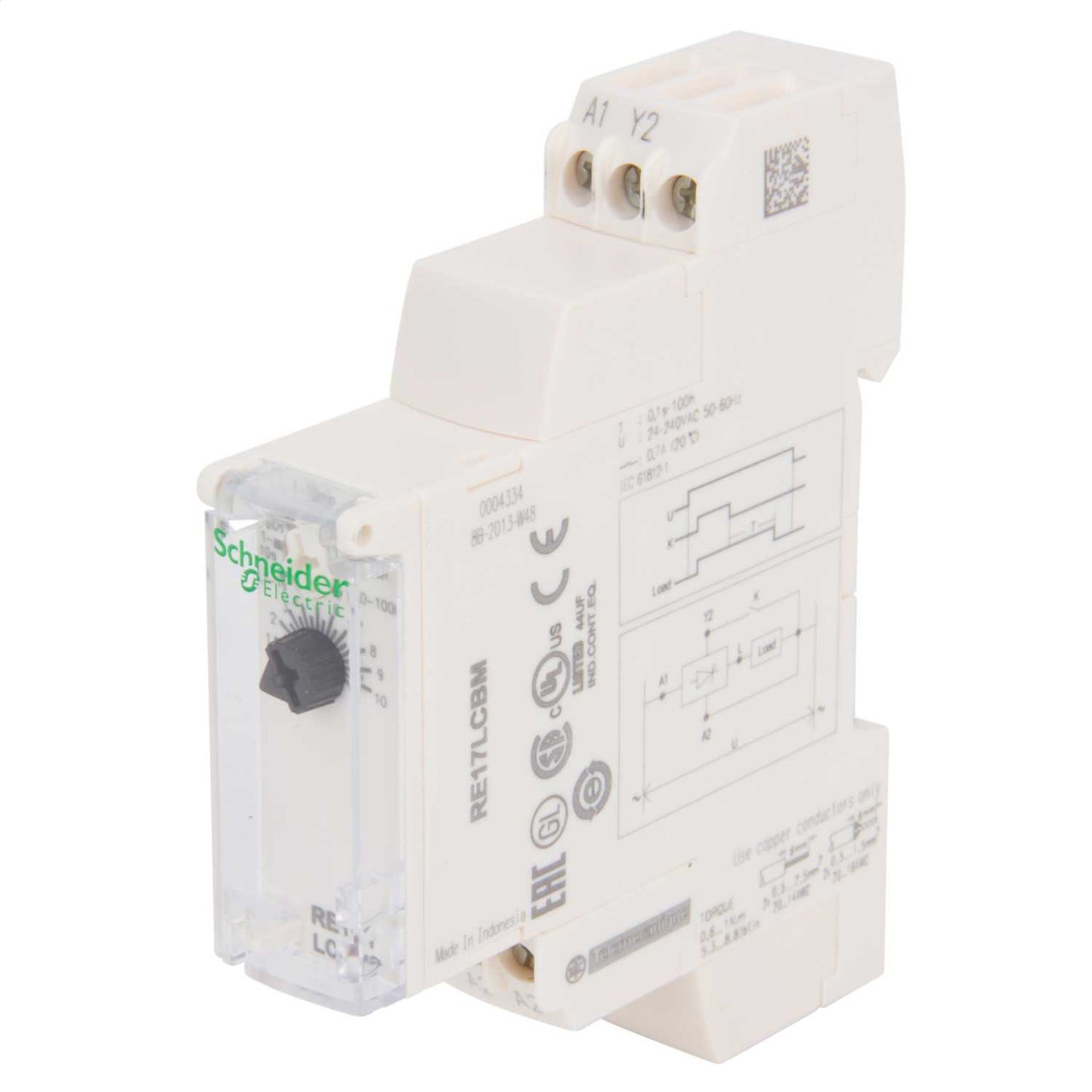 Schneider Harmony Relay 24V - 240V AC 0.7A Single Timer Delay Relay