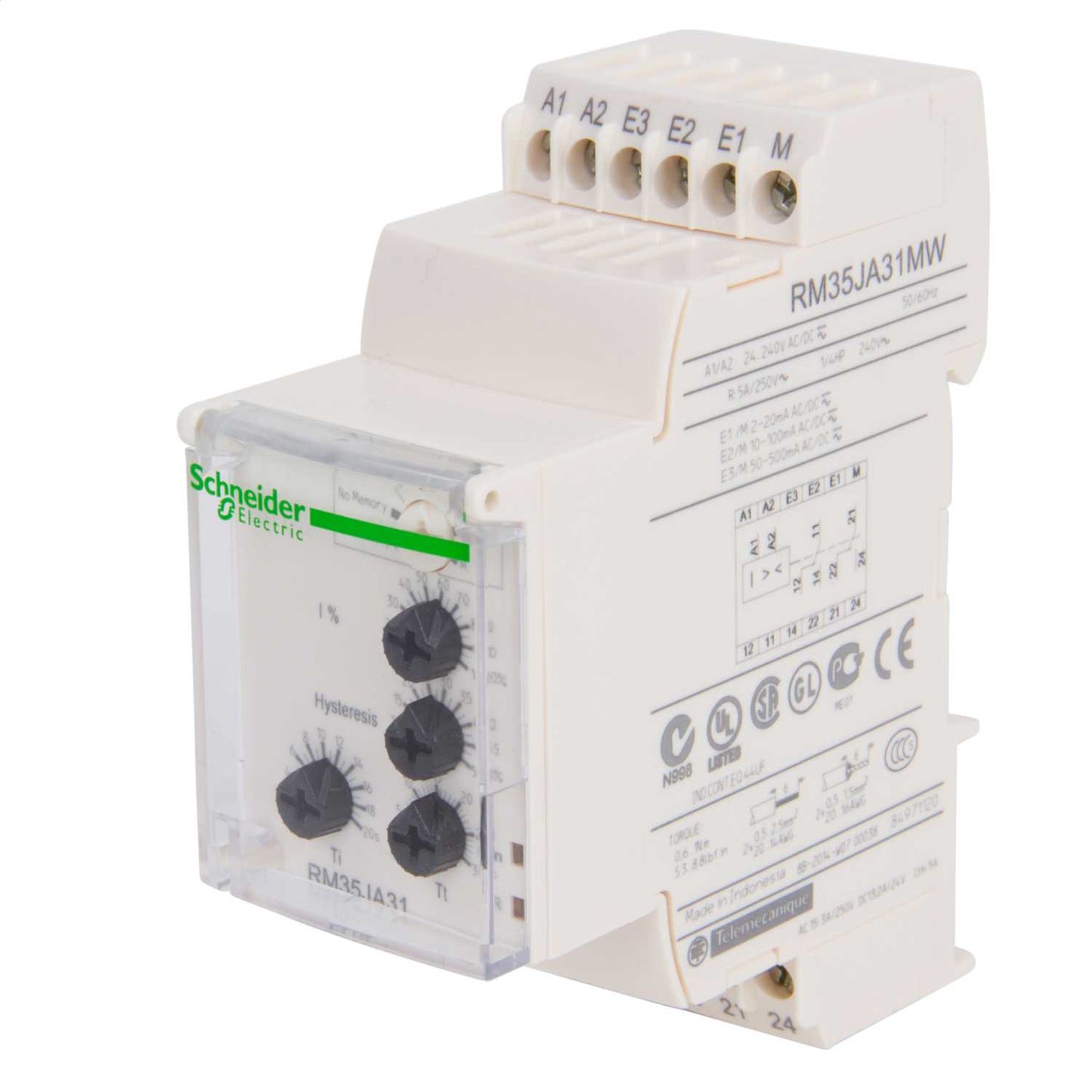 Schneider Harmony Relay Zelio 24 - 230V AC / DC 5A Current Control Relay