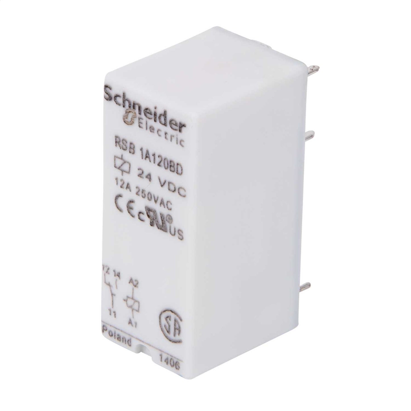 Schneider Harmony Relay 5 Pin 12A 24V DC Interface Plug In Relay
