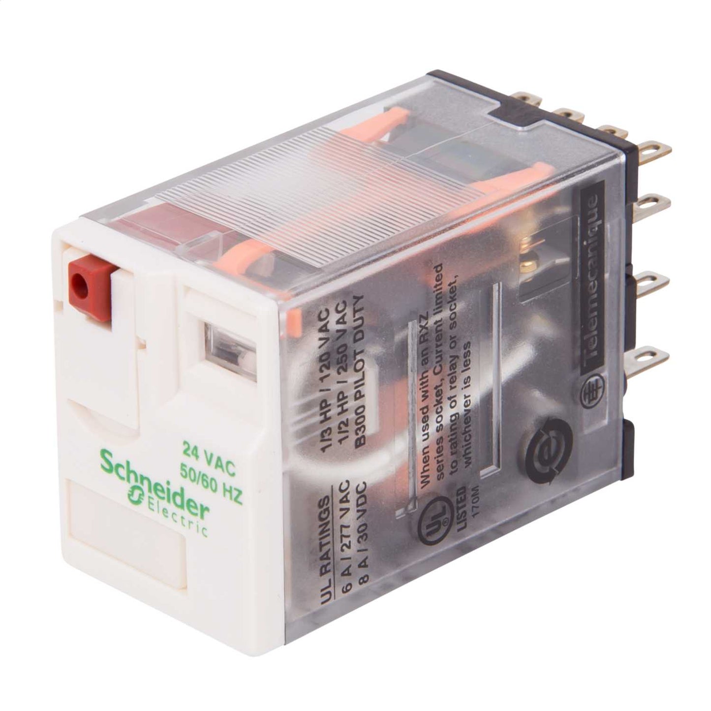 Schneider Harmony Relay 14 Pin 24V AC 6A Miniature Plug In Relay