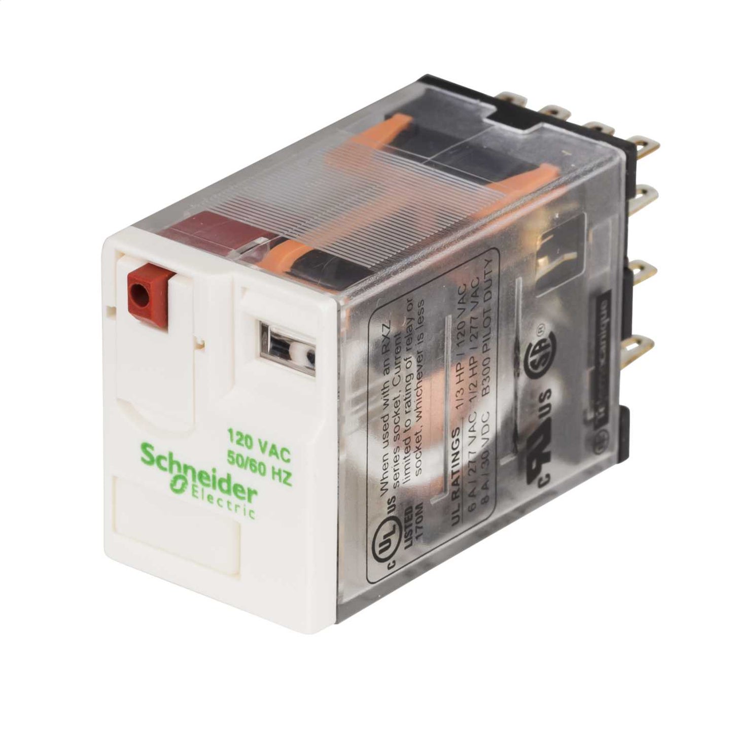 Schneider Harmony Relay 14 Pin 120V AC 6A Miniature Plug In Relay