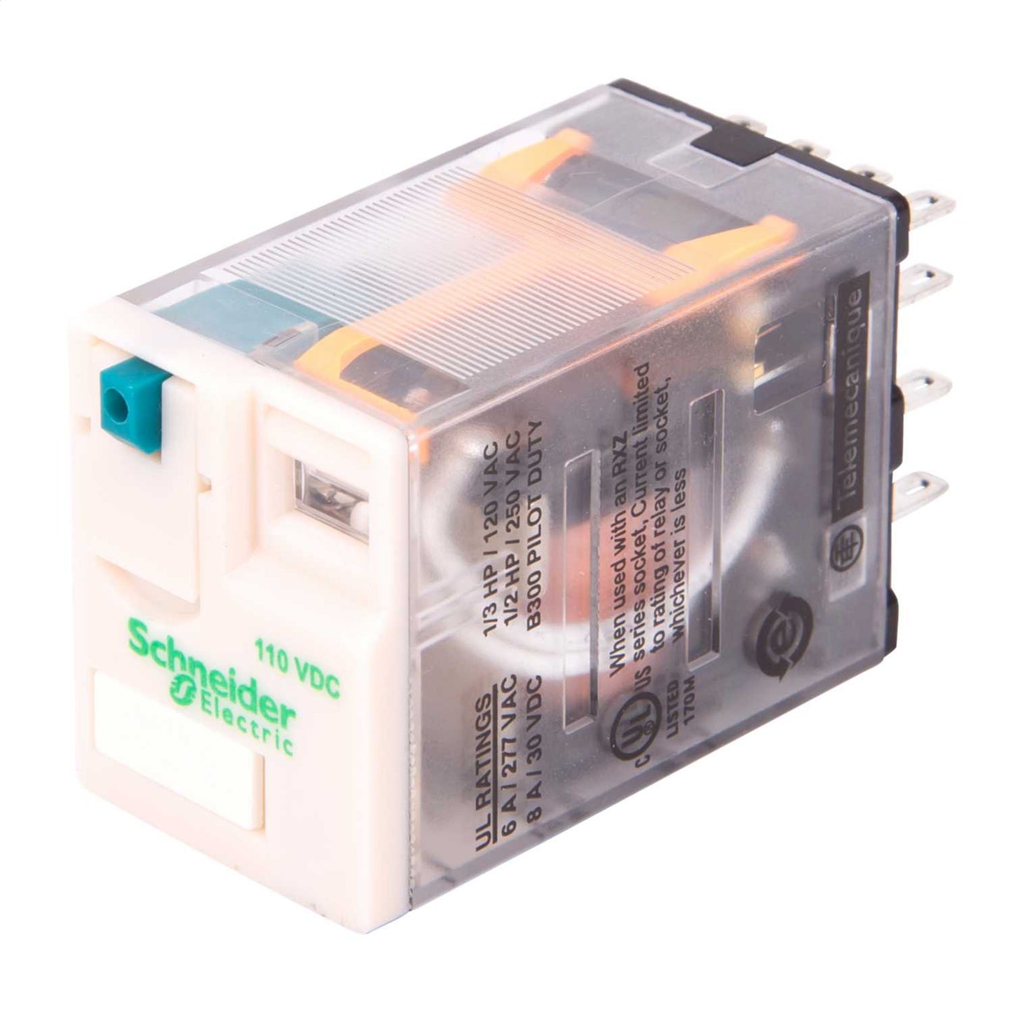 Schneider Harmony Relay 14 Pin 110V DC 6A Miniature Plug In Relay
