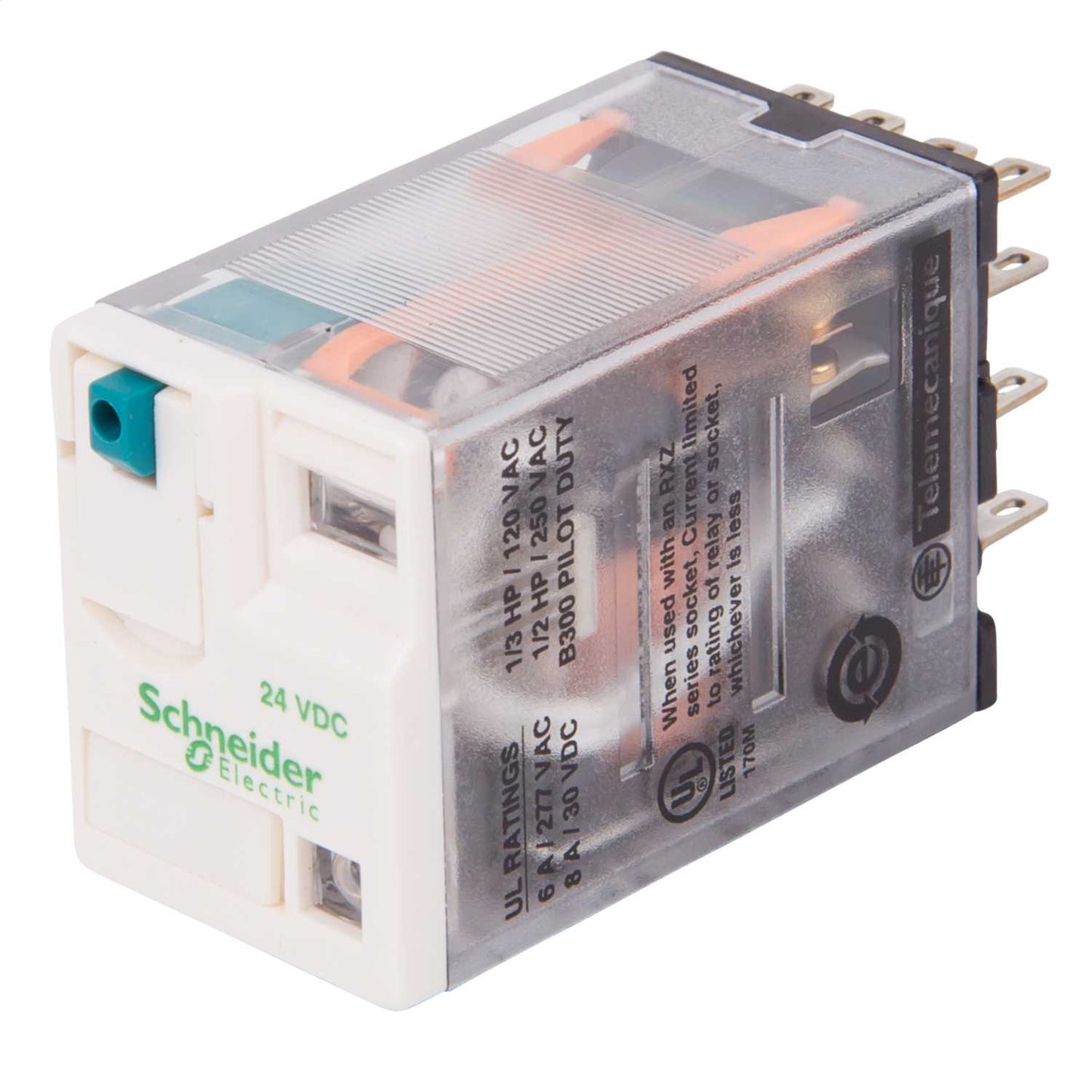 Schneider Harmony Relay 14 Pin 24V DC 6A Miniature Plug In Relay with LED