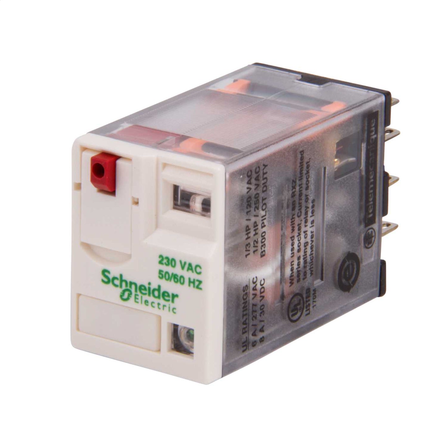 Schneider Harmony Relay 14 Pin 230V AC 6A Miniature Plug In Relay with LED