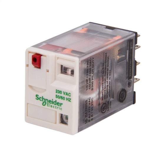 Schneider Harmony Relay 14 Pin 230V AC 6A Miniature Plug In Relay with LED
