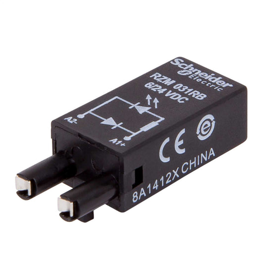 Schneider Harmony Relay Zelio 6V to 24V DC Diode + Green LED for RSZ Sockets